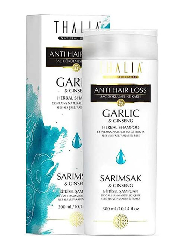 Thalia Garlic Anti Hair Fall Herbal Shampoo With Ginseng Essenced For Hair Growth & Hair Fall Control, 300ml
Thalia Garlic Anti Hair Fall Herbal Shampoo With Ginseng Essenced For Hair Growth & Hair Fall Control, 300ml