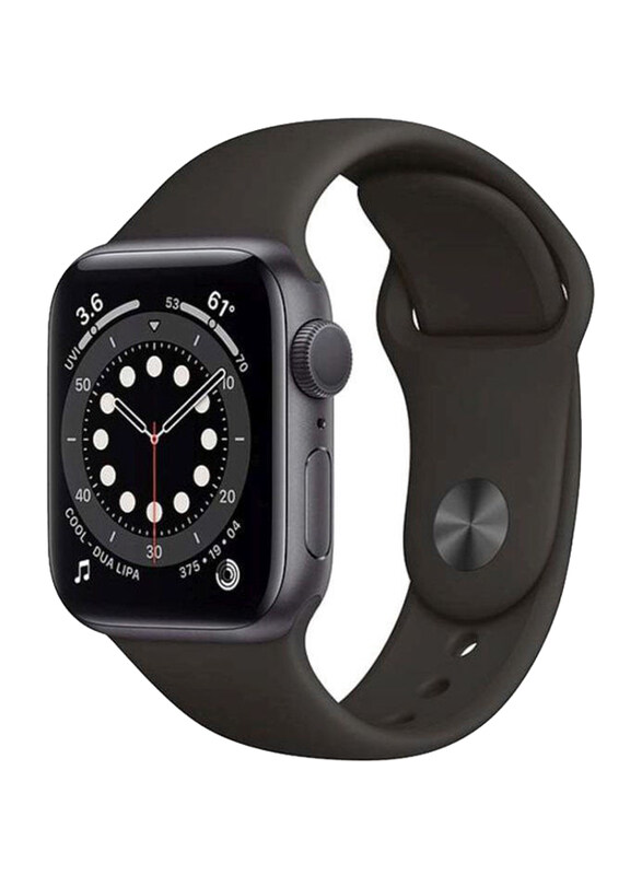 Apple Watch Series 6 - 40mm Smartwatch, GPS, Space Gray Aluminium Case with Black Sport Band
Apple Watch Series 6 - 40mm Smartwatch, GPS, Space Gray Aluminium Case with Black Sport Band