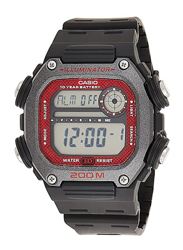 Casio Digital Watch for Men with Resin Band, Water Resistant, DW-291H-1BVDF, Black-Red
Casio Digital Watch for Men with Resin Band, Water Resistant, DW-291H-1BVDF, Black-Red