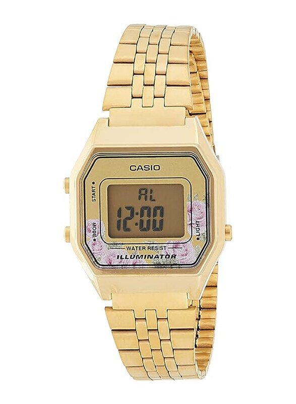 Casio Digital Watch for Women with Stainless Steel Band, Water Resistant, LA680WGA-4CDF, Gold
Casio Digital Watch for Women with Stainless Steel Band, Water Resistant, LA680WGA-4CDF, Gold