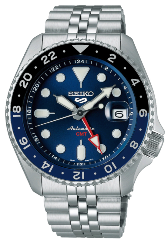 Seiko 5 Sports GMT SSX Automatic Blueberry Dial Silver Steel Strap Watch For Men - SSK003K1
Seiko 5 Sports GMT SSX Automatic Blueberry Dial Silver Steel Strap Watch For Men - SSK003K1