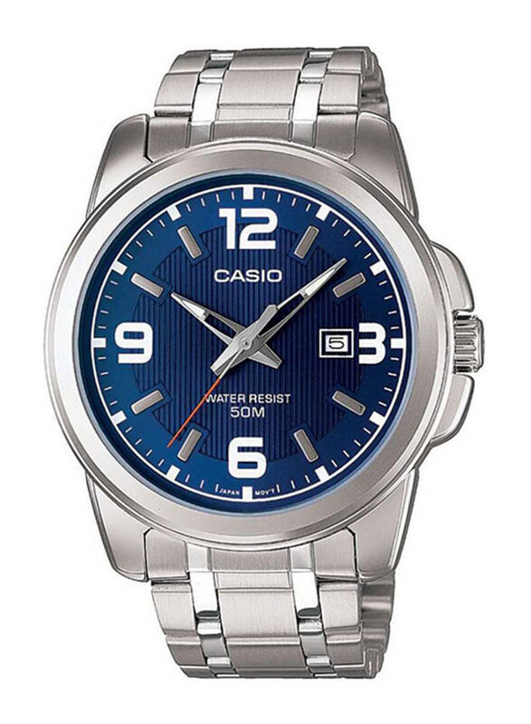 Casio Enticer Analog Watch for Men with Stainless Steel Band, Water Resistant, MTP-1314D-2AVDF, Silver-Blue
Casio Enticer Analog Watch for Men with Stainless Steel Band, Water Resistant, MTP-1314D-2AVDF, Silver-Blue