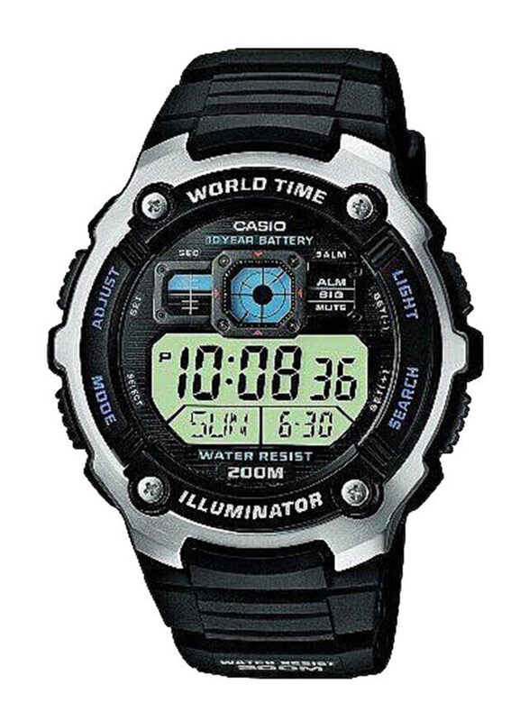Casio Digital Watch for Men with Resin Band, Water Resistant, AE-2000W-1AVDF, Black-Black/Grey
Casio Digital Watch for Men with Resin Band, Water Resistant, AE-2000W-1AVDF, Black-Black/Grey