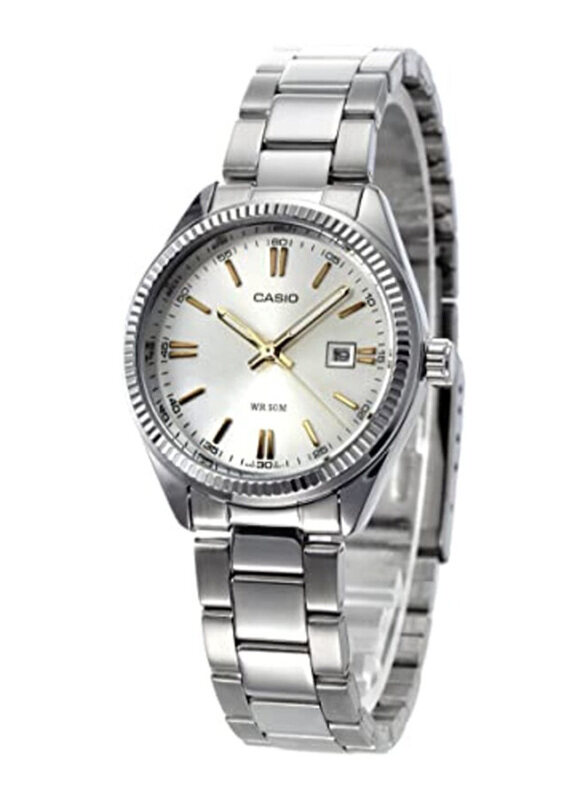 Casio Analog Watch for Women with Stainless Steel Band, Water Resistant, LTP-1302D-7A1VDF, Silver-White
Casio Analog Watch for Women with Stainless Steel Band, Water Resistant, LTP-1302D-7A1VDF, Silver-White
