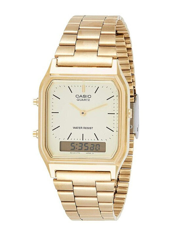 Casio Analog-Digital Watch for Men with Stainless Steel Band, Water Resistant, AQ-230GA-9DMQ, Gold
Casio Analog-Digital Watch for Men with Stainless Steel Band, Water Resistant, AQ-230GA-9DMQ, Gold