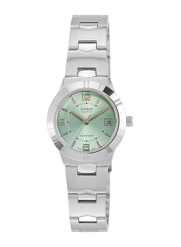 Casio Analog Watch for Women with Stainless Steel Band, Water Resistant, LTP-1241D-3ADF, Silver-Green
Casio Analog Watch for Women with Stainless Steel Band, Water Resistant, LTP-1241D-3ADF, Silver-Green