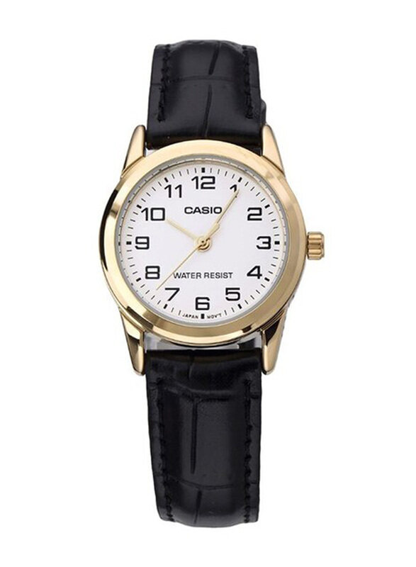 Casio Quartz Analog Watch for Women with Leather Band, Water Resistant, Ltp-V001Gl-7Budf, Black-White
Casio Quartz Analog Watch for Women with Leather Band, Water Resistant, Ltp-V001Gl-7Budf, Black-White