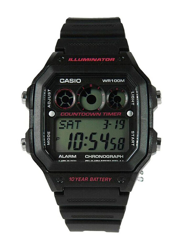 Casio Youth Digital Watch Unisex with Resin Band, Water Resistant and Chronograph, AE-1300WH-1A2VDF, Black-Grey
Casio Youth Digital Watch Unisex with Resin Band, Water Resistant and Chronograph, AE-1300WH-1A2VDF, Black-Grey