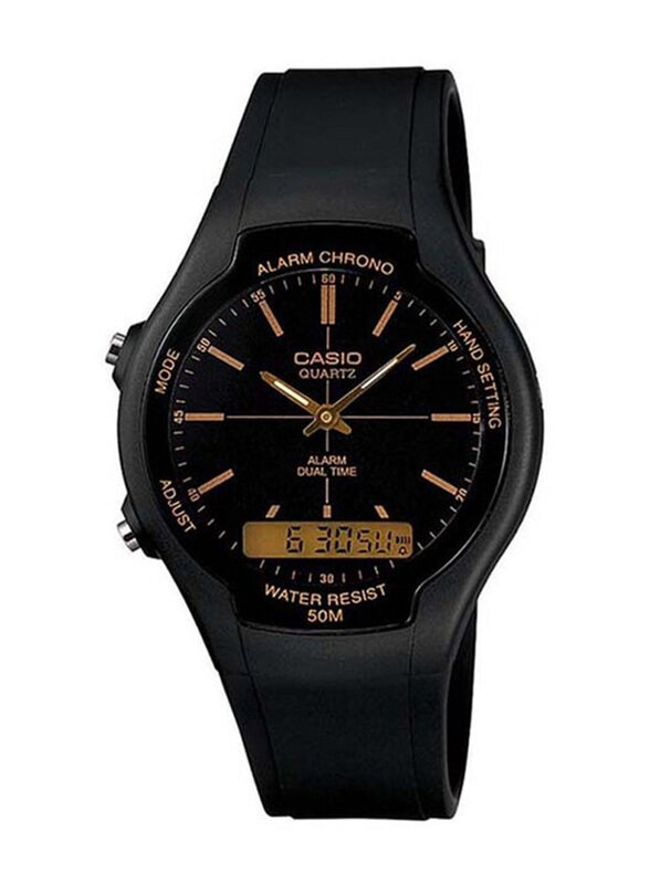 Casio Analog-Digital Watch for Men with Resin Band, Water Resistant, AW-90H-9EVDF, Black
Casio Analog-Digital Watch for Men with Resin Band, Water Resistant, AW-90H-9EVDF, Black