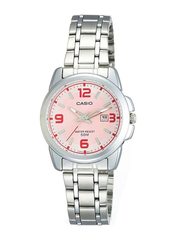 Casio Analog Watch for Women with Stainless Steel Band, Water Resistant, LTP-1314D-2AV, Silver-PInk
Casio Analog Watch for Women with Stainless Steel Band, Water Resistant, LTP-1314D-2AV, Silver-PInk