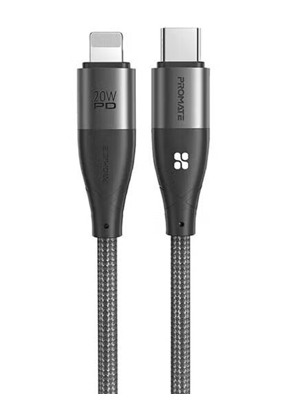 Promate 1.2-Meter Nylon Braided USB Type C Cable, Fast Charging 20W Power Delivery USB Type C to Lightning Cable, 480 MBPS Data Sync, Anti-Tangle Cabl
Promate 1.2-Meter Nylon Braided USB Type C Cable, Fast Charging 20W Power Delivery USB Type C to Lightning Cable, 480 MBPS Data Sync, Anti-Tangle Cabl
