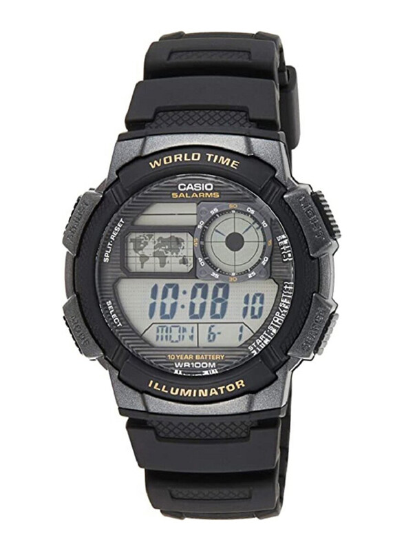 Casio Digital Watch for Men with Resin Band, Water Resistant, AE-1000W-1AVEF, Black-Grey
Casio Digital Watch for Men with Resin Band, Water Resistant, AE-1000W-1AVEF, Black-Grey