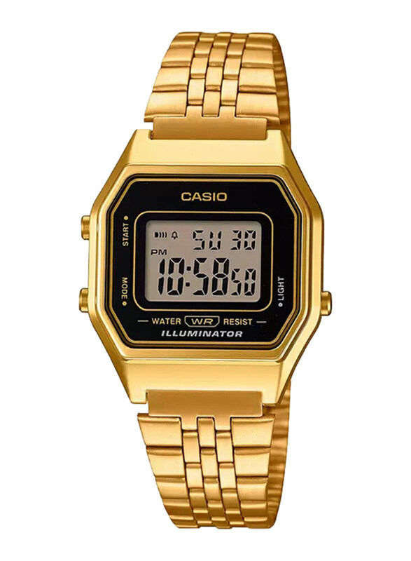 Casio Digital Watch for Women with Stainless Steel Band, Water Resistant, LA680WGA-1DF, Gold-Black
Casio Digital Watch for Women with Stainless Steel Band, Water Resistant, LA680WGA-1DF, Gold-Black