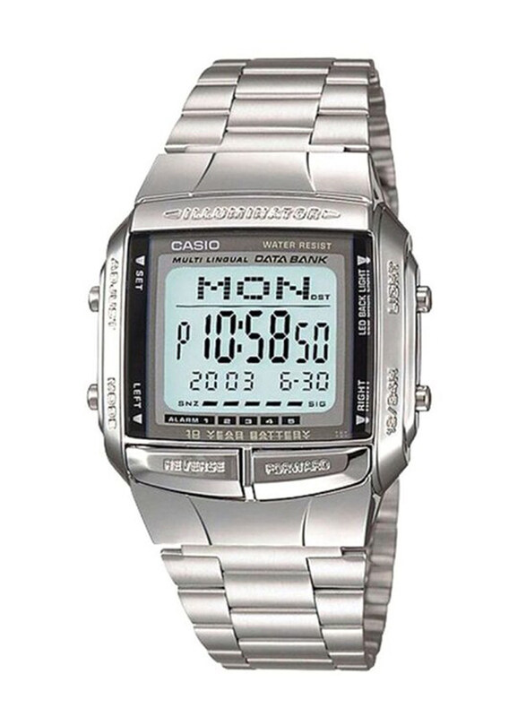 Casio Digital Watch for Men with Stainless Steel Band, Water Resistant, DB-360-1ASDF, Silver-Grey
Casio Digital Watch for Men with Stainless Steel Band, Water Resistant, DB-360-1ASDF, Silver-Grey