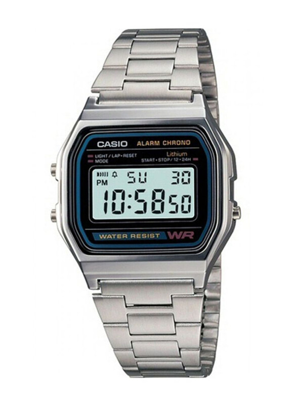 Casio Vintage Digital Watch for Men with Stainless Steel Band, Water Resistant, A158WA, Silver-Grey
Casio Vintage Digital Watch for Men with Stainless Steel Band, Water Resistant, A158WA, Silver-Grey