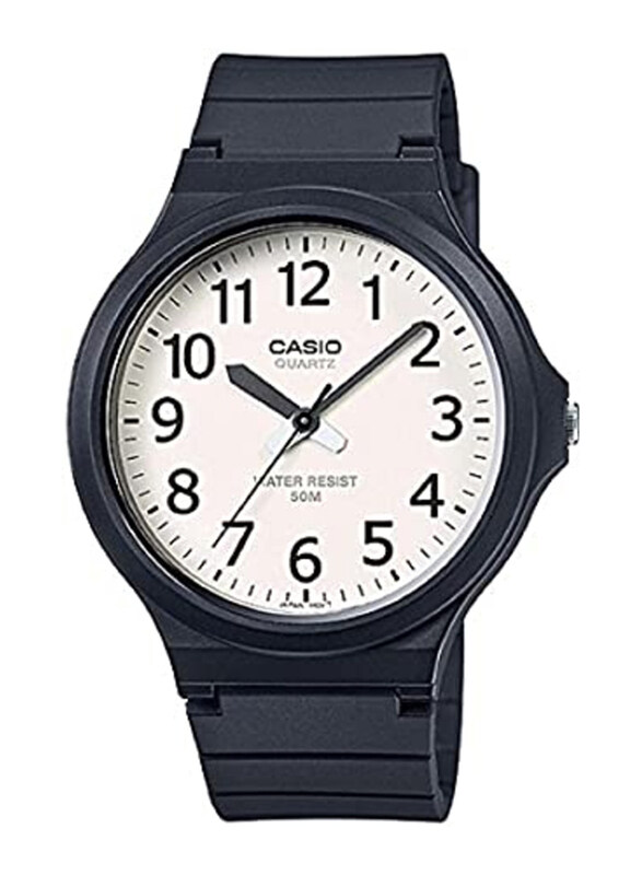 Casio Analog Watch for Men with Resin Band, Water Resistant, MW-240-7B, Black-White
Casio Analog Watch for Men with Resin Band, Water Resistant, MW-240-7B, Black-White