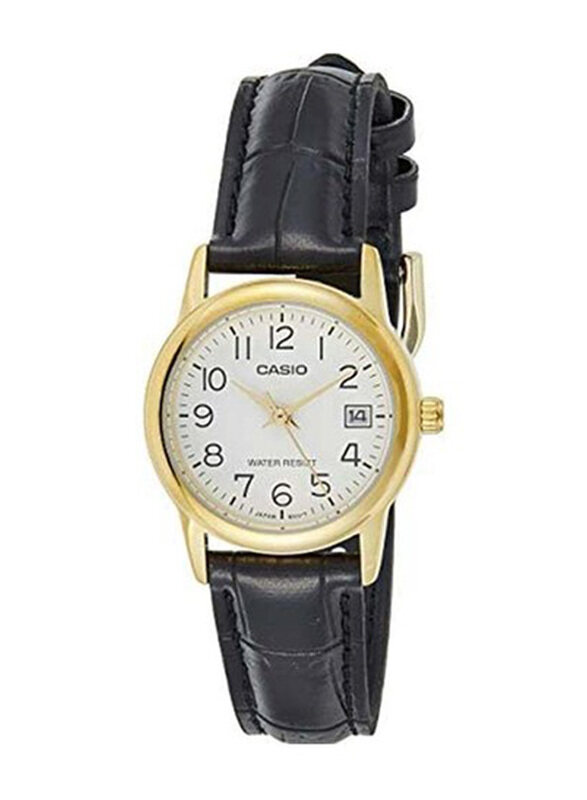 Casio Analog Watch for Women with Leather Band, Water Resistant, LTP-V002GL-7B2UDF, Black-White
Casio Analog Watch for Women with Leather Band, Water Resistant, LTP-V002GL-7B2UDF, Black-White