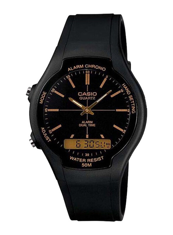 Casio Analog-Digital Watch for Men with Resin Band, Water Resistant, AW-90H-9EVDF, Black
Casio Analog-Digital Watch for Men with Resin Band, Water Resistant, AW-90H-9EVDF, Black