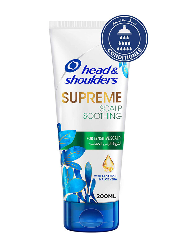 Head & Shoulders Supreme Scalp and Hair Conditioner with Argan Oil and Aloe Vera for Sensitive Scalps, 200ml
Head & Shoulders Supreme Scalp and Hair Conditioner with Argan Oil and Aloe Vera for Sensitive Scalps, 200ml