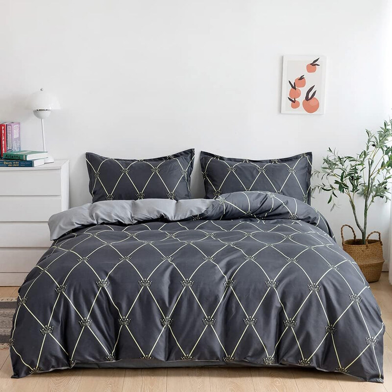 Aceir 4-Piece Vadon Microfibre Duvet Cover Set, 1 Duvet Cover + 1 Fitted Sheet + 2 Pillow Cases, Single, Multicolour
Aceir 4-Piece Vadon Microfibre Duvet Cover Set, 1 Duvet Cover + 1 Fitted Sheet + 2 Pillow Cases, Single, Multicolour