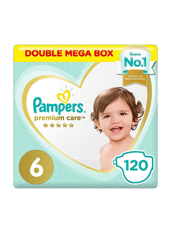 Pampers Premium Care Diapers The Softest Diaper & The Best Skin Protection, Size 6, 13+ kg, 120 Count
Pampers Premium Care Diapers The Softest Diaper & The Best Skin Protection, Size 6, 13+ kg, 120 Count