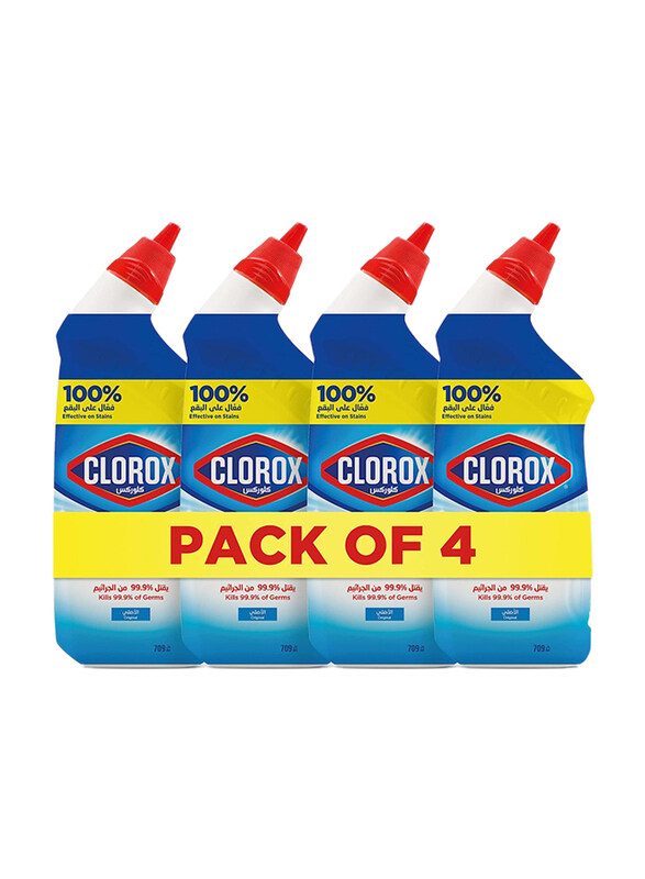 Clorox Original Scent Disinfecting Toilet Bowl Cleaner with Bleach, 4 x 709ml
Clorox Original Scent Disinfecting Toilet Bowl Cleaner with Bleach, 4 x 709ml