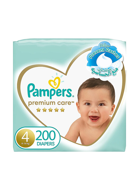 Pampers Premium Care Diapers, Size 4, Maxi, 9-14 kg, Double Mega Box, 208 Count
Pampers Premium Care Diapers, Size 4, Maxi, 9-14 kg, Double Mega Box, 208 Count