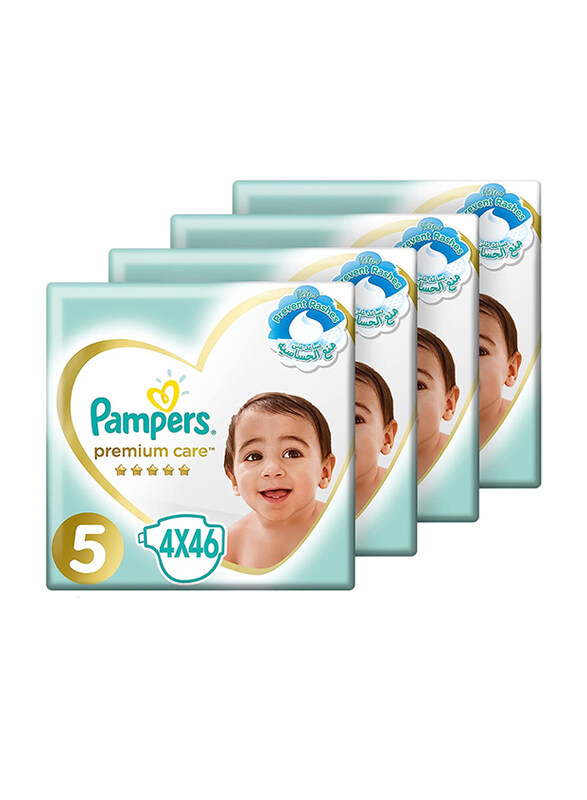Pampers Premium Care Diapers The Softest Diaper & The Best Skin Protection, Size 5, 11-16 kg, 184 Count
Pampers Premium Care Diapers The Softest Diaper & The Best Skin Protection, Size 5, 11-16 kg, 184 Count