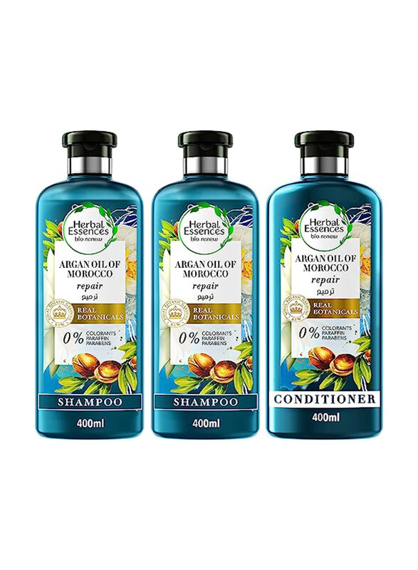 Herbal Essences Bio Renew Repair Argan Oil of Morocco Shampoo & Conditioner, 3 Pieces
Herbal Essences Bio Renew Repair Argan Oil of Morocco Shampoo & Conditioner, 3 Pieces