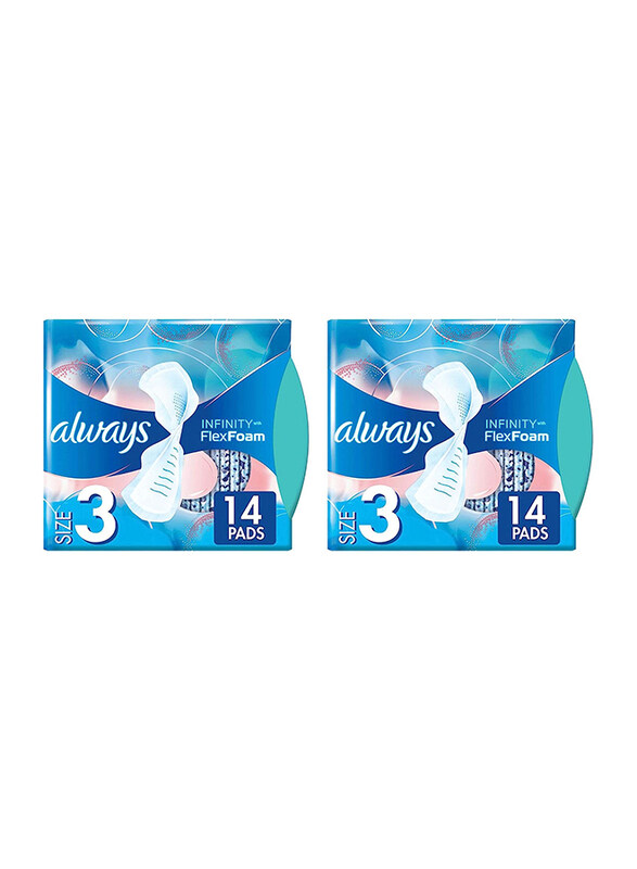 Always Extra Heavy Flow Absorbency Infinity Feminine Sanitary Pads, Size 3, 28 Pieces
Always Extra Heavy Flow Absorbency Infinity Feminine Sanitary Pads, Size 3, 28 Pieces