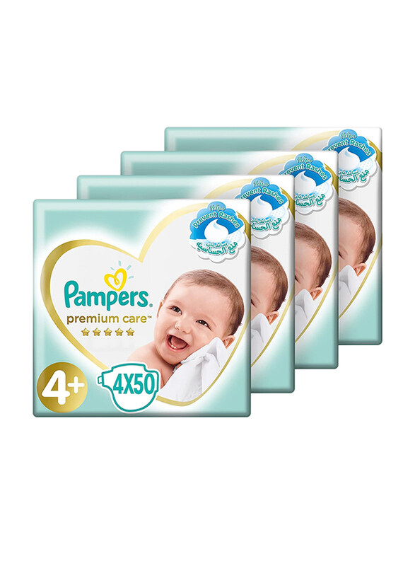 Pampers Premium Care Diapers The Softest Diaper & The Best Skin Protection, Size 4+, 10-15 kg, 200 Count
Pampers Premium Care Diapers The Softest Diaper & The Best Skin Protection, Size 4+, 10-15 kg, 200 Count