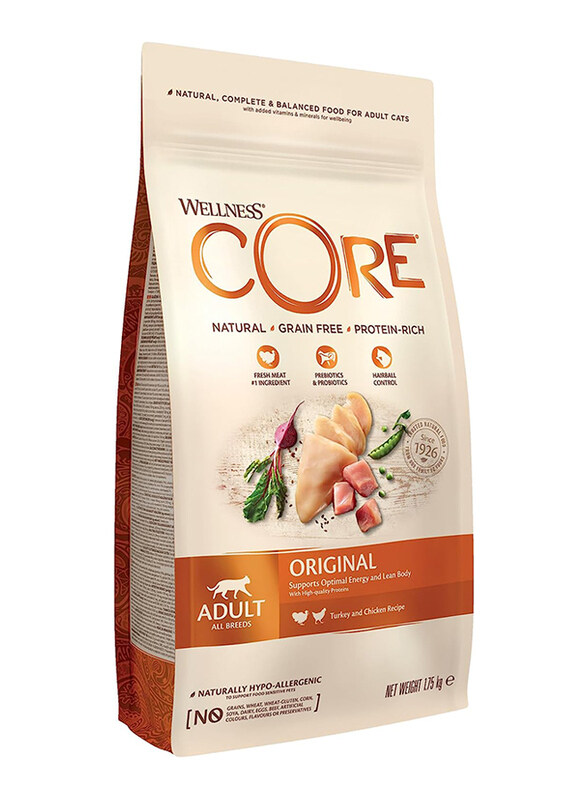 Wellness Core Original Turkey and Chicken Recipe Cats Dry Food, 1.75 Kg, Multicolour
Wellness Core Original Turkey and Chicken Recipe Cats Dry Food, 1.75 Kg, Multicolour