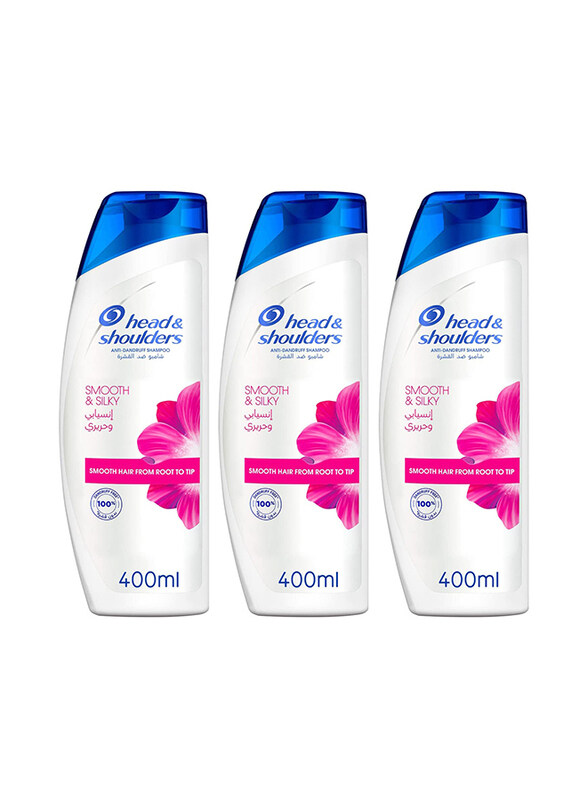 Head & Shoulders Smooth & Silky Anti-Dandruff Shampoo for Anti Dandruff, 3 x 400ml
Head & Shoulders Smooth & Silky Anti-Dandruff Shampoo for Anti Dandruff, 3 x 400ml