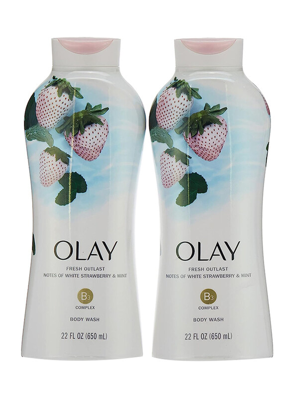 Olay Fresh Outlast Cooling White Strawberry Body Wash with Vitamin B3, 2 Pieces
Olay Fresh Outlast Cooling White Strawberry Body Wash with Vitamin B3, 2 Pieces
