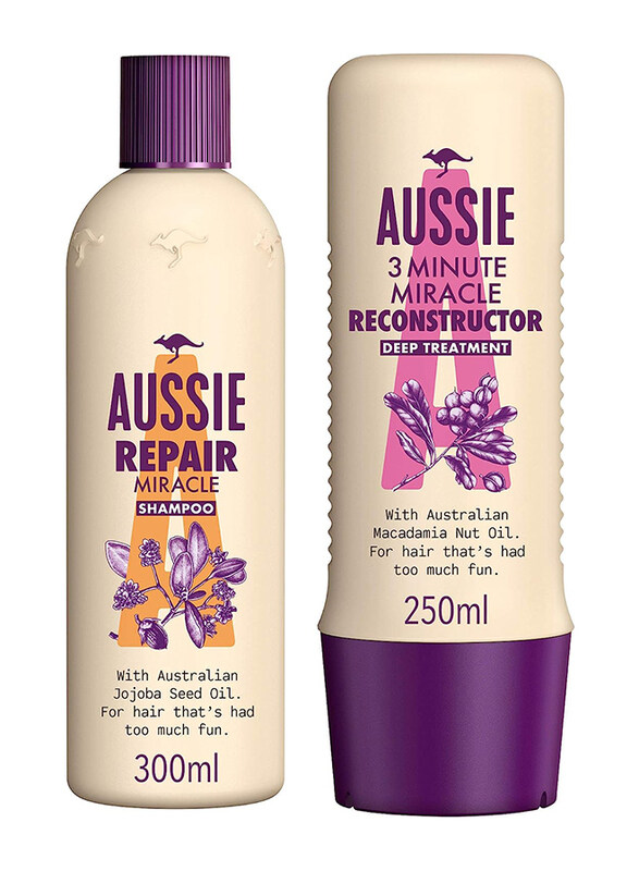 Aussie Repair Miracle Shampoo with 3 Minute Miracle Reconstructor for All Hair Types, 2 Pieces
Aussie Repair Miracle Shampoo with 3 Minute Miracle Reconstructor for All Hair Types, 2 Pieces