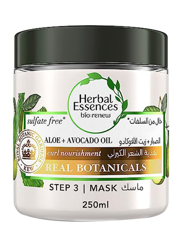 Herbal Essences Sulphate Free Aloe + Avocado Oil Hair Mask for Curl Moisturizing & Nourishment, 250ml
Herbal Essences Sulphate Free Aloe + Avocado Oil Hair Mask for Curl Moisturizing & Nourishment, 250ml