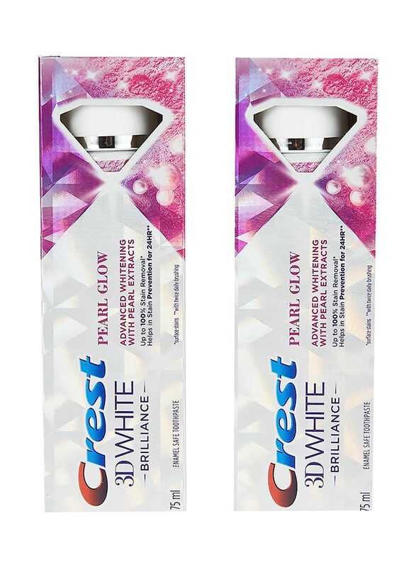 Crest 3D White Brilliance Pearl Glow Advanced Whitening Toothpaste, 75ml, 2 Pieces
Crest 3D White Brilliance Pearl Glow Advanced Whitening Toothpaste, 75ml, 2 Pieces
