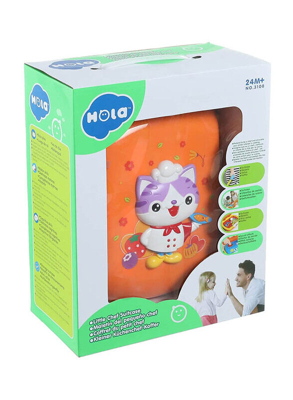 Hola Little Chef Suitcase, Orange, Ages 2-8 Years