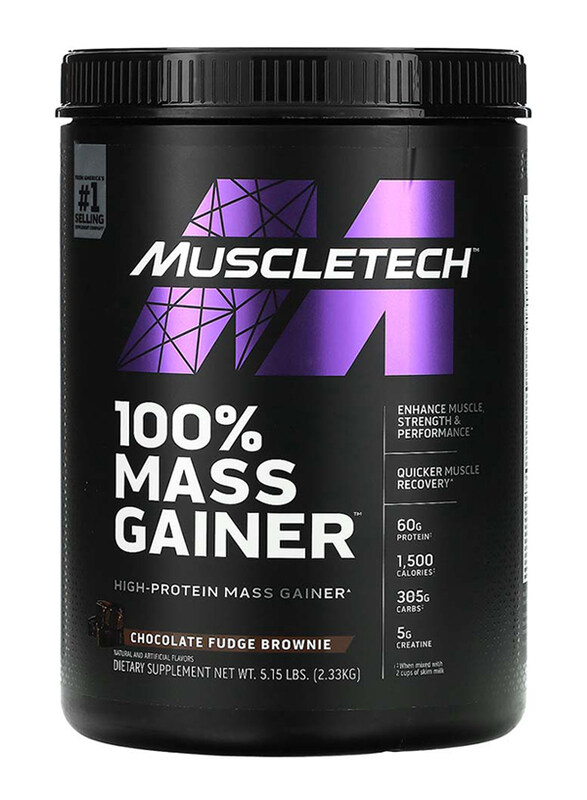 Muscletech 100% Mass Gainer Dietary Supplement, 2.33 Kg, Chocolate Fudge Brownie
Muscletech 100% Mass Gainer Dietary Supplement, 2.33 Kg, Chocolate Fudge Brownie