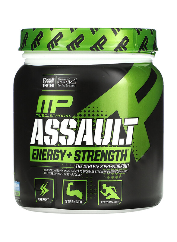 Musclepharm Assault Energy Plus Strength Supplement, 30 Servings, Blue Raspberry
Musclepharm Assault Energy Plus Strength Supplement, 30 Servings, Blue Raspberry
