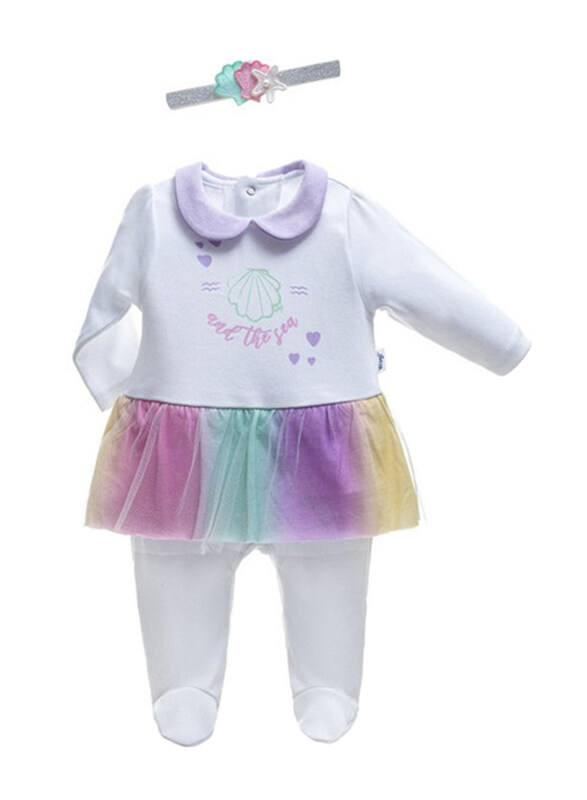 Wogi 2-Piece 100% Cotton Toddler Fashion Fancy Newborn Outfit Set with Cute Mermaid Tutu Romper and Headband for Baby Girls, 0-3 Months, White
Wogi 2-Piece 100% Cotton Toddler Fashion Fancy Newborn Outfit Set with Cute Mermaid Tutu Romper and Headband for Baby Girls, 0-3 Months, White
