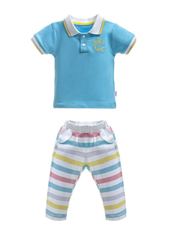 Wogi 2-Piece 100% Cotton Pants And Shirts Fashion Outfit Set for Toddler Boys, 2-3 Years, Blue
Wogi 2-Piece 100% Cotton Pants And Shirts Fashion Outfit Set for Toddler Boys, 2-3 Years, Blue