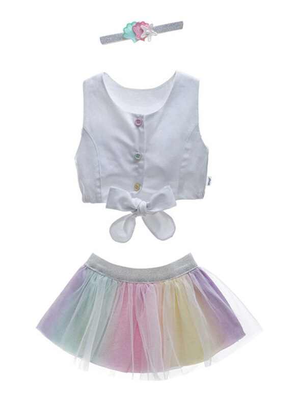 Wogi 3-Piece Fashion Fancy 100% Cotton Cute Mermaid Shirt Tutu Tulle Skirt And Headband Outfit Set for Toddler Girls, 2-3 Years, White
Wogi 3-Piece Fashion Fancy 100% Cotton Cute Mermaid Shirt Tutu Tulle Skirt And Headband Outfit Set for Toddler Girls, 2-3 Years, White