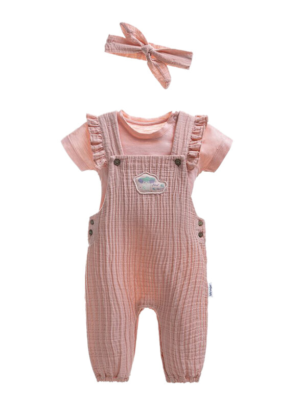 Wogi 2-Piece 100% Cotton Fashion Muslin Outfit Set with Romper & T-Shirt for Baby Girls, 6-12 Months, Pink
Wogi 2-Piece 100% Cotton Fashion Muslin Outfit Set with Romper & T-Shirt for Baby Girls, 6-12 Months, Pink