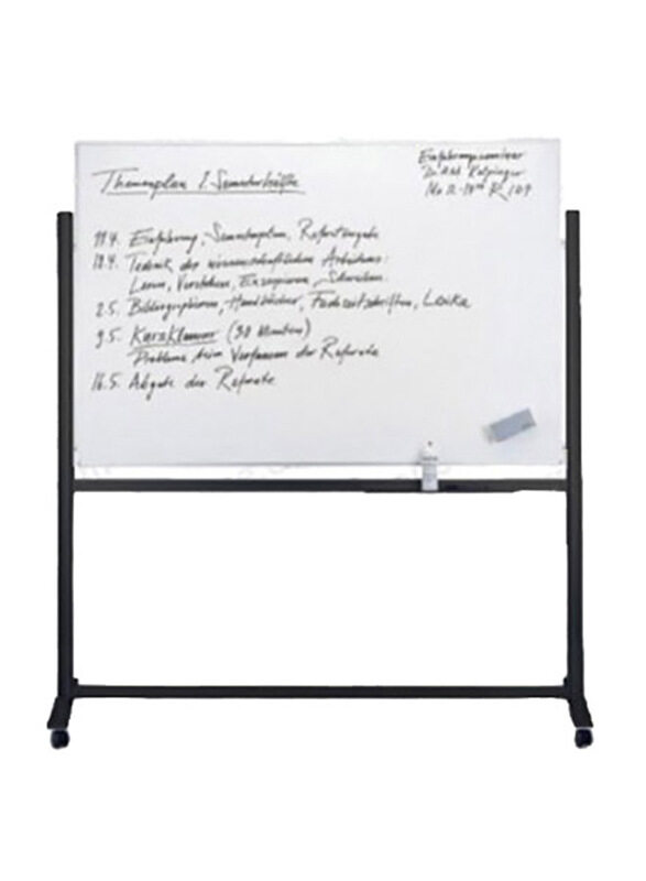 Partner Double-Sided Magnetic Whiteboard with Stand, 90cm x 120cm, DSB9012, White
Partner Double-Sided Magnetic Whiteboard with Stand, 90cm x 120cm, DSB9012, White