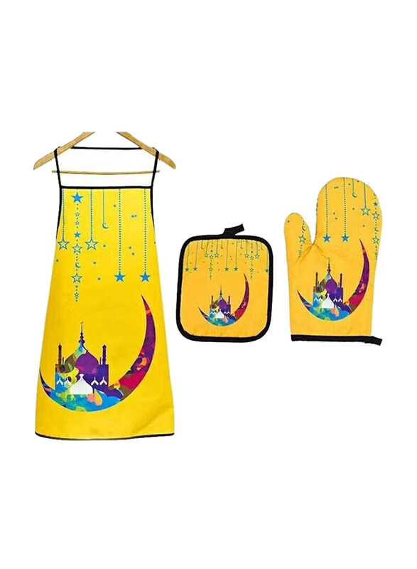 Hilalful Ramadan Apron, Oven Glove & Oven Mitten Festive Design Celebration Ramadan Kitchen Set, Yellow
Hilalful Ramadan Apron, Oven Glove & Oven Mitten Festive Design Celebration Ramadan Kitchen Set, Yellow
