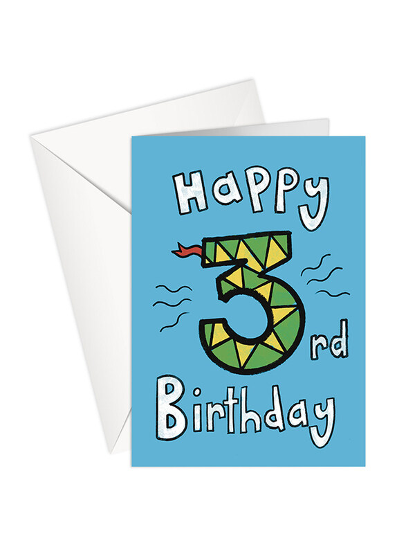 Share The Love GC110 Age 3 Happy Birthday Printed Greeting Card with Envelope, Blue
Share The Love GC110 Age 3 Happy Birthday Printed Greeting Card with Envelope, Blue