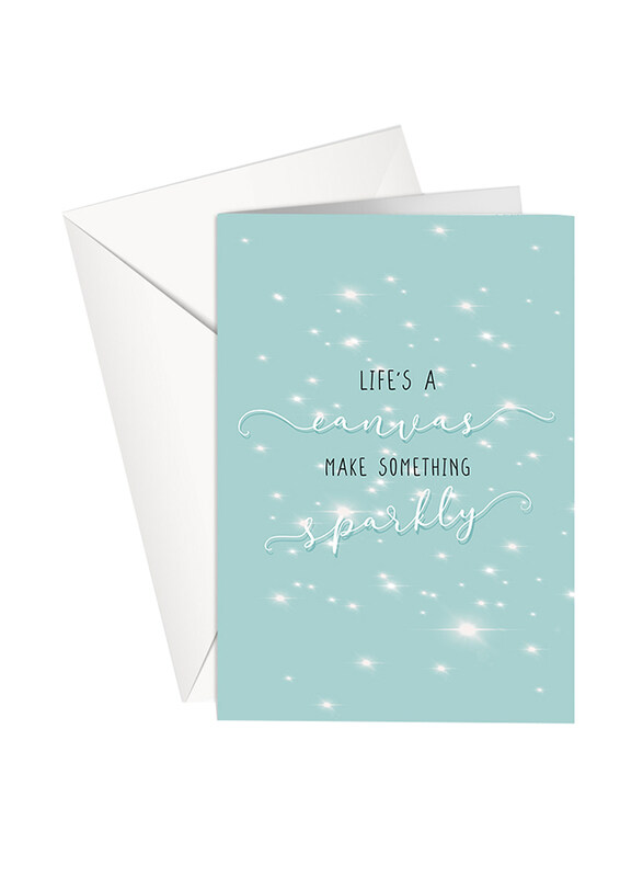 Share The Love P125 Life's a Canvas Make Something Sparkly Happy Birthday Printed Greeting Card with Envelope, Blue
Share The Love P125 Life's a Canvas Make Something Sparkly Happy Birthday Printed Greeting Card with Envelope, Blue