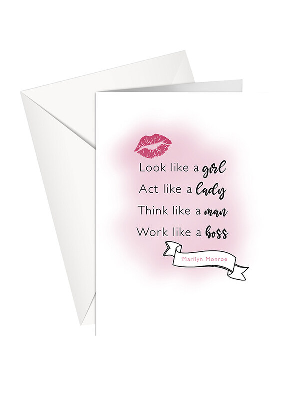 Share The Love P124 Marilyn Monroe Quote Happy Birthday Printed Greeting Card with Envelope, White
Share The Love P124 Marilyn Monroe Quote Happy Birthday Printed Greeting Card with Envelope, White