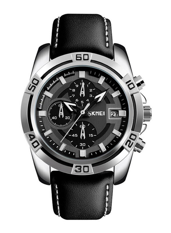 SKMEI Analog Watch for Men with Leather Band, Water Resistant & Chronograph, 9156h, Black-Multicolour
SKMEI Analog Watch for Men with Leather Band, Water Resistant & Chronograph, 9156h, Black-Multicolour